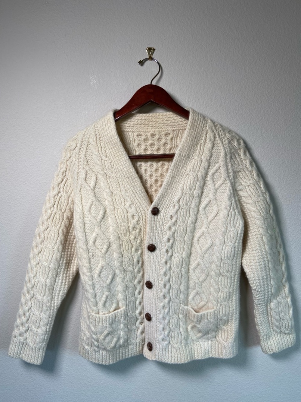 Fisherman Cable Knit Button Cardigan